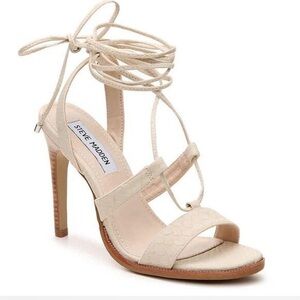 Steve Madden Snake Skin Lace-Up Heels